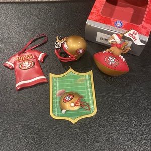 Hallmark keepsake 49ers Ornament - 1998 + 3 additional 49ers keepsake Ornaments